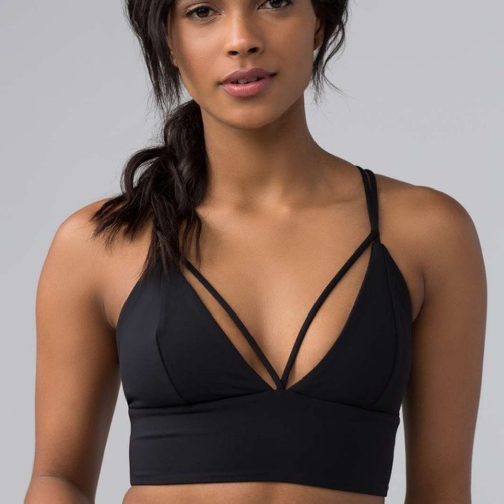 Lululemon Pushing Limits Bra in Black, Size 6.